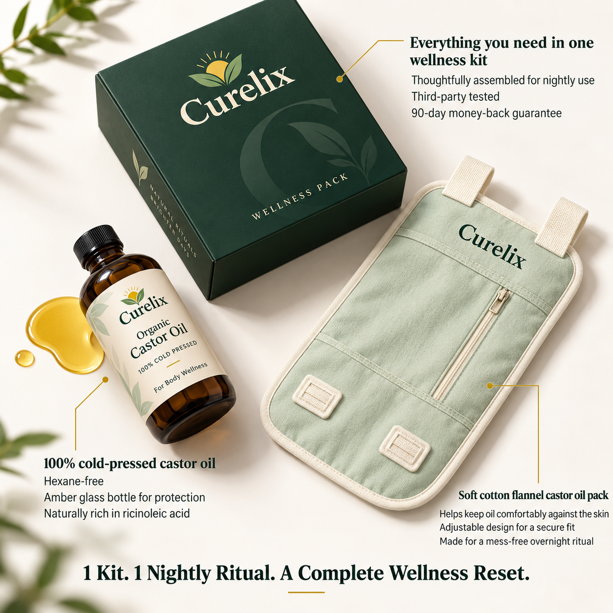 Curelix Castor Oil Kit